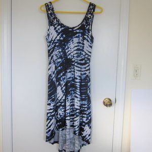 Cynthia Rowley Tank Dress Navy White Tie Die Sz XS